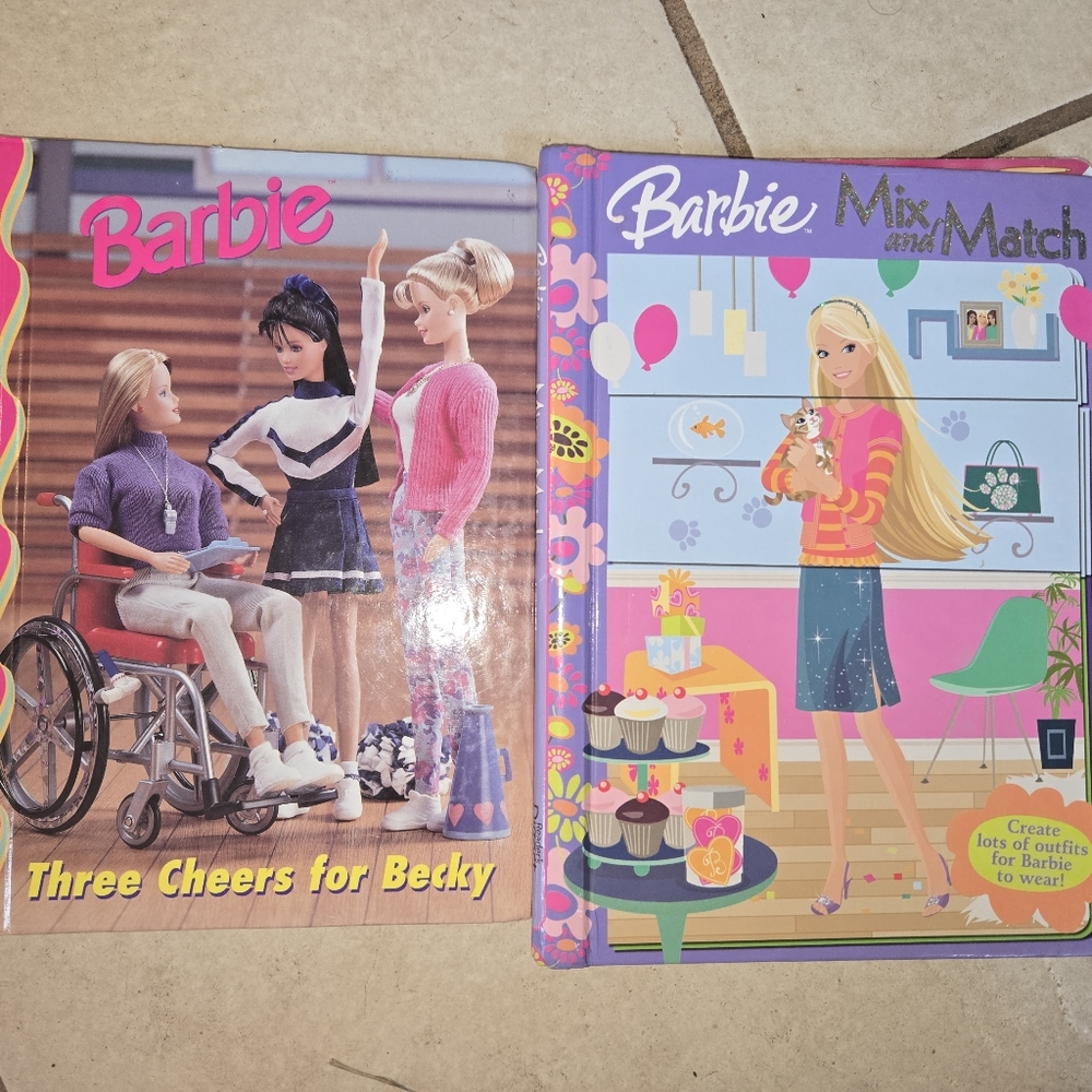 Barbie Mix and Match Board Book + Three Cheers For Becky GOOD+
